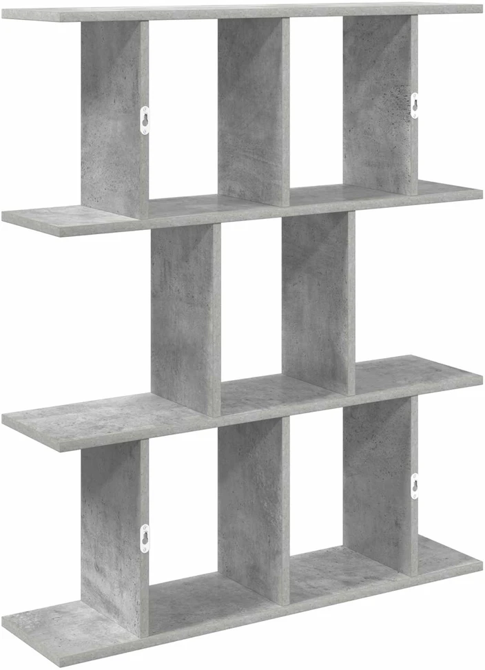 Sieninė lentyna Betono pilka 102 x 20 x 96 cm Apdirbta mediena