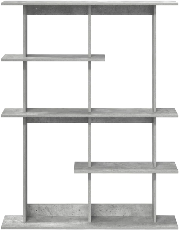 Sieninė lentyna Betono pilka 102 x 20 x 130 cm Apdirbta mediena