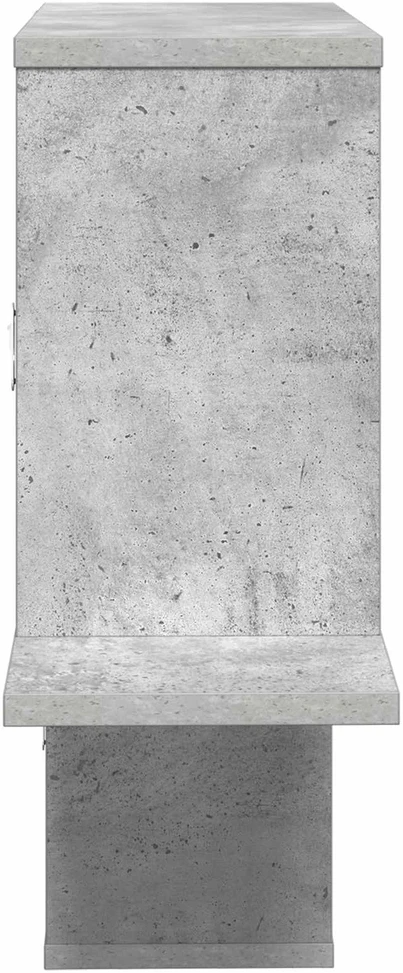 Sieninė lentyna Betono pilka 122 x 18 x 60 cm Apdirbta mediena