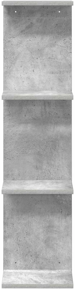 Sieninė lentyna Betono pilka 22 x 15 x 100 cm Apdirbta mediena
