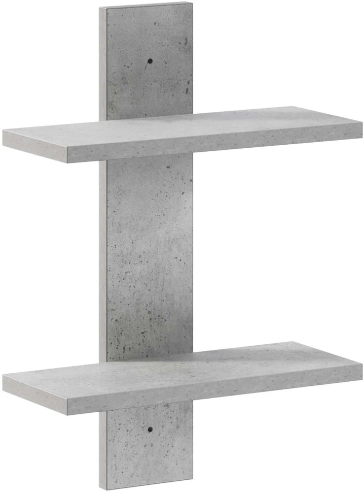 Sieninė lentyna Betono pilka 30 x 13.5 x 43 cm Apdirbta mediena