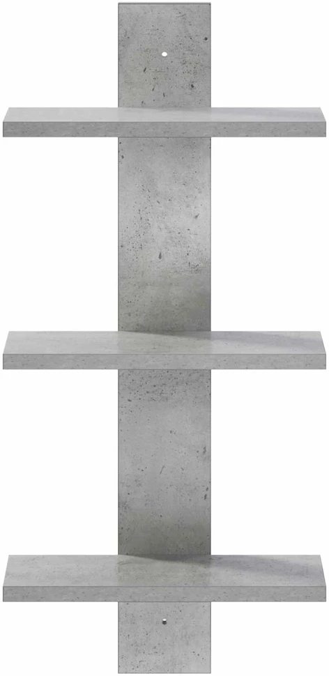Sieninė lentyna Betono pilka 30 x 13.5 x 64.5 cm