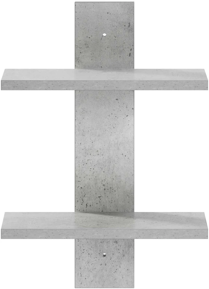 Sieninė lentyna Betono pilka 30 x 13.5 x 43 cm Apdirbta mediena