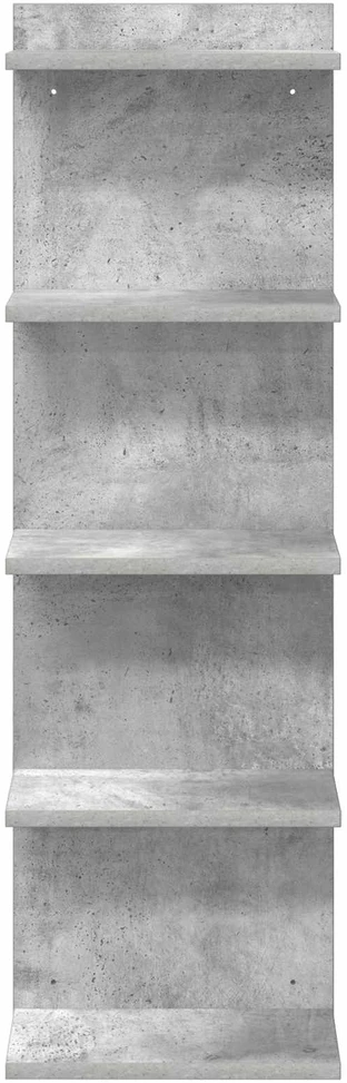 Sieninė lentyna Betono pilka 30 x 15 x 100 cm Apdirbta mediena