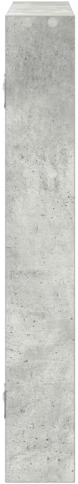 Sieninė lentyna, betono pilka, 43x9x60cm, apdirbta mediena