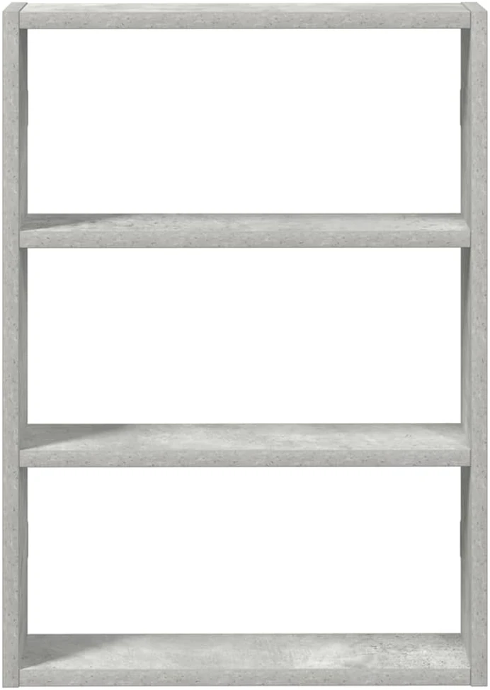 Sieninė lentyna, betono pilka, 43x9x60cm, apdirbta mediena