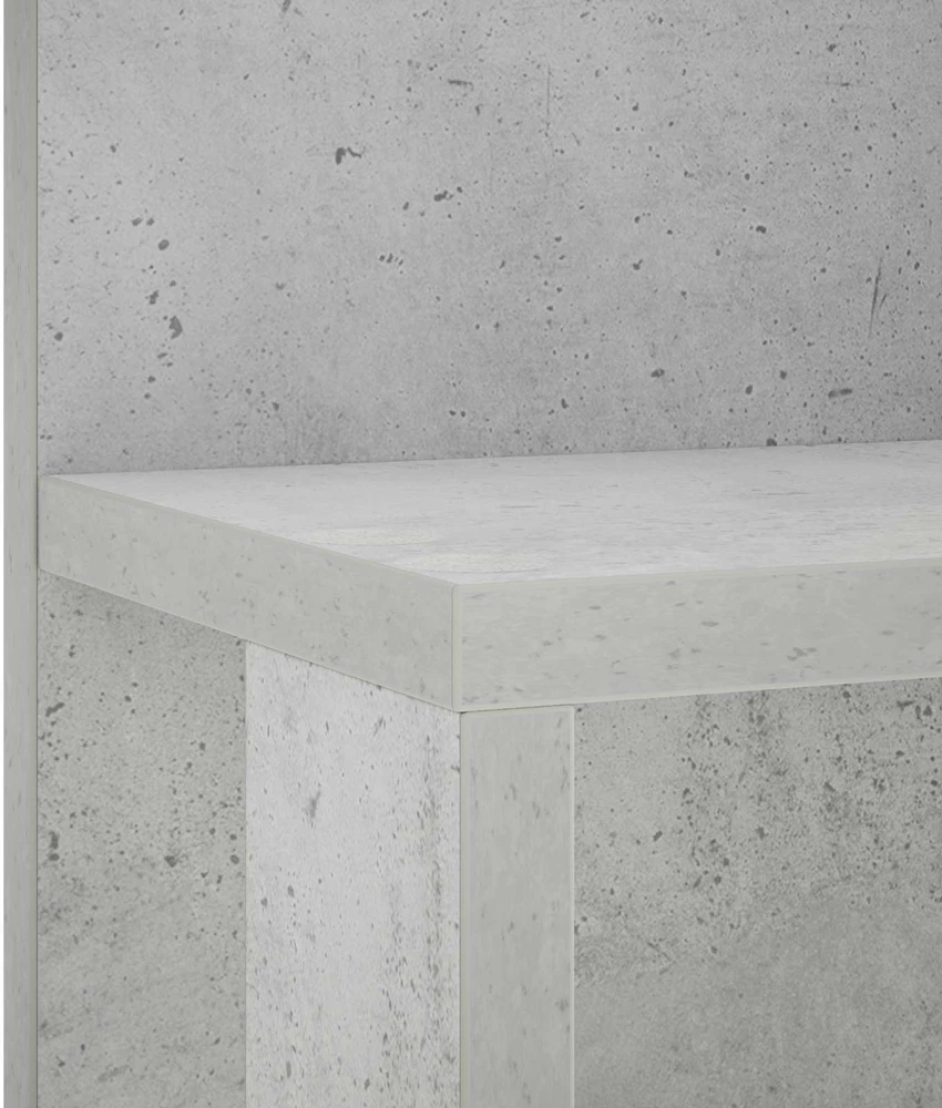 Sieninė lentyna Betono pilka 59 x 17 x 63 cm Apdirbta mediena