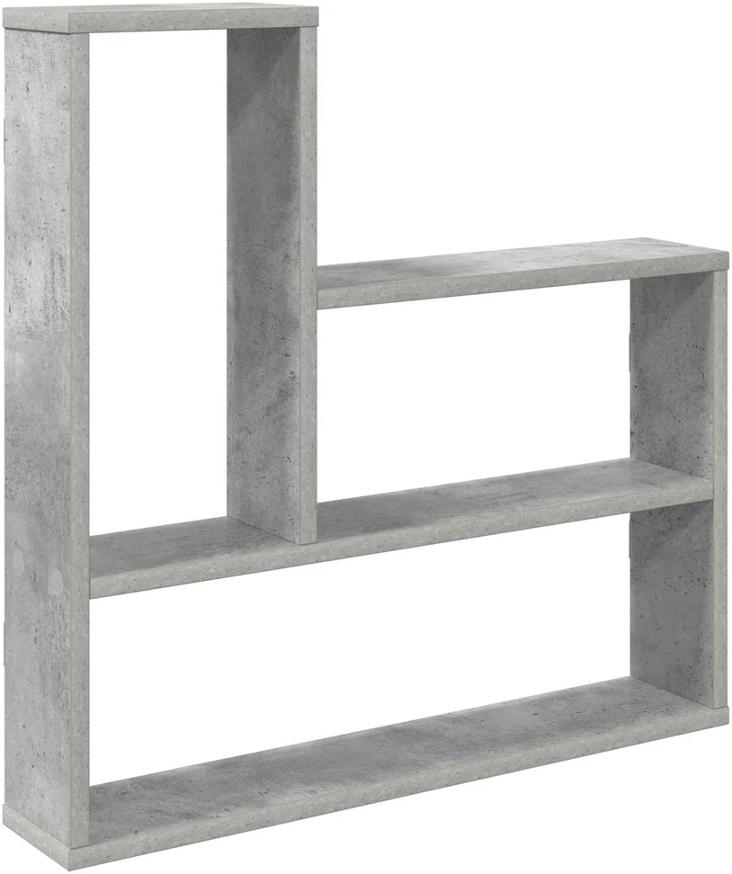 Sieninė lentyna Betono pilka 60 x 11 x 60 cm Apdirbta mediena