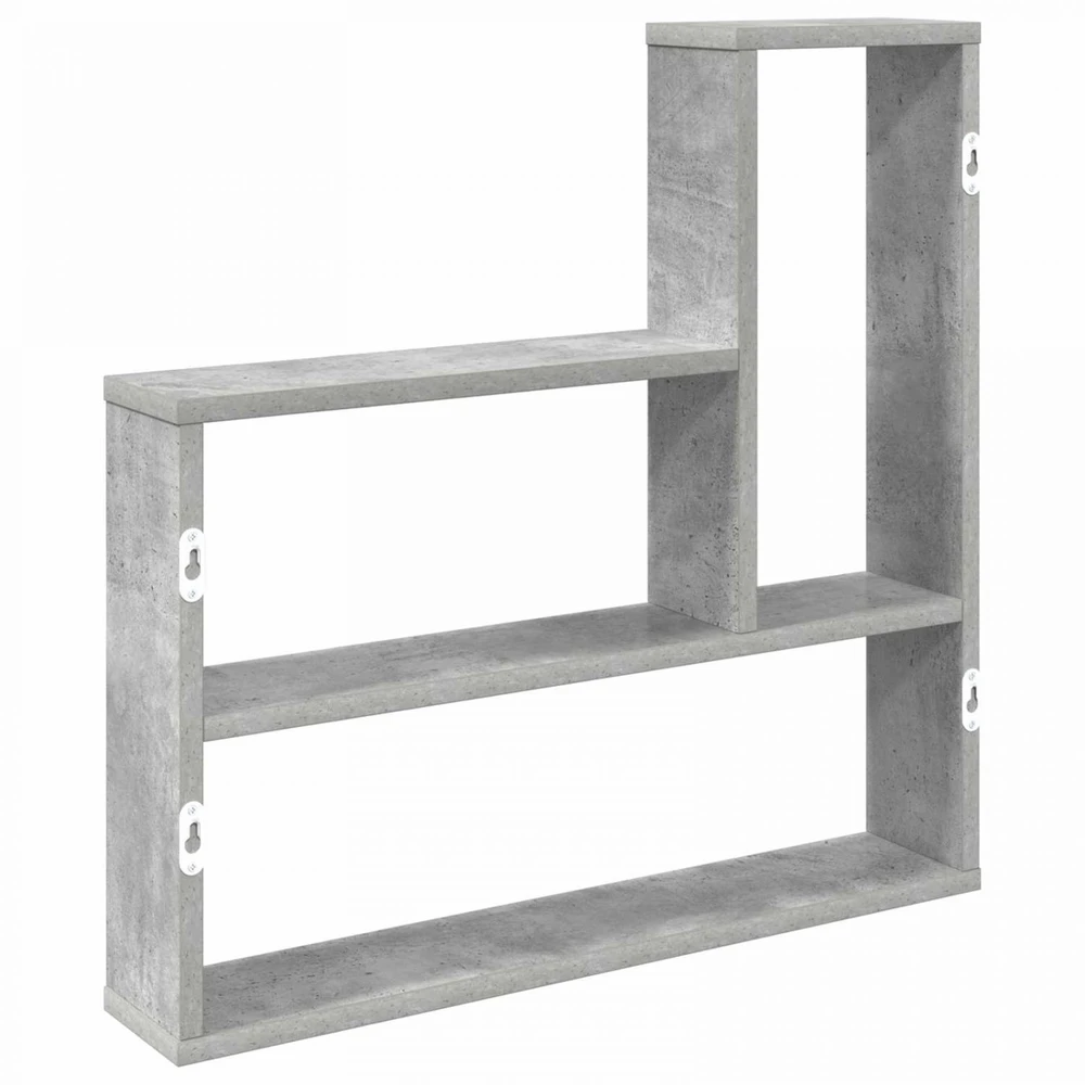 Sieninė lentyna Betono pilka 60 x 11 x 60 cm Apdirbta mediena