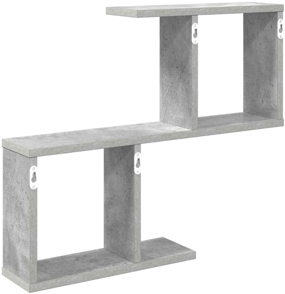 Sieninė lentyna Betono pilka 60 x 12 x 50,5 cm Apdirbta mediena