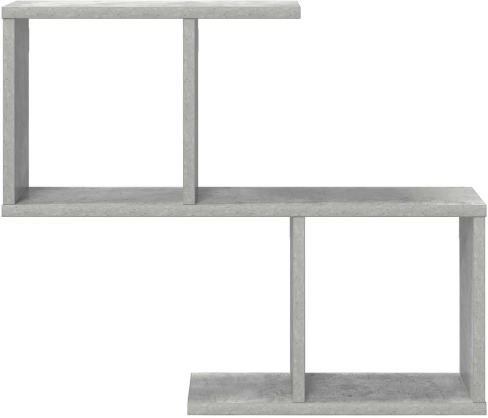 Sieninė lentyna Betono pilka 60 x 12 x 50,5 cm Apdirbta mediena