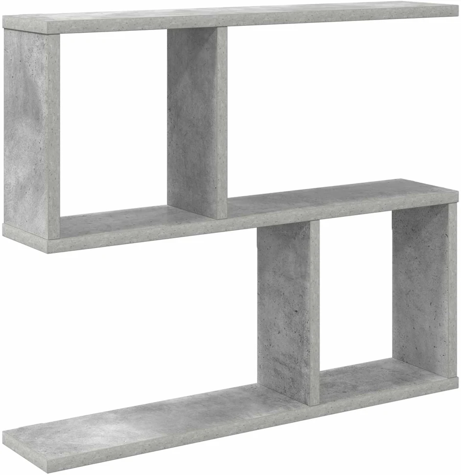 Sieninė lentyna Betono pilka 60 x 12 x 50,5 cm Apdirbta mediena