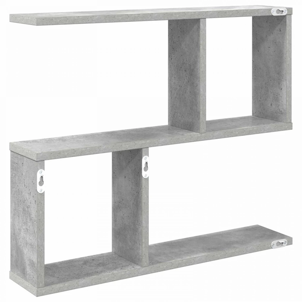 Sieninė lentyna Betono pilka 60 x 12 x 50,5 cm Apdirbta mediena