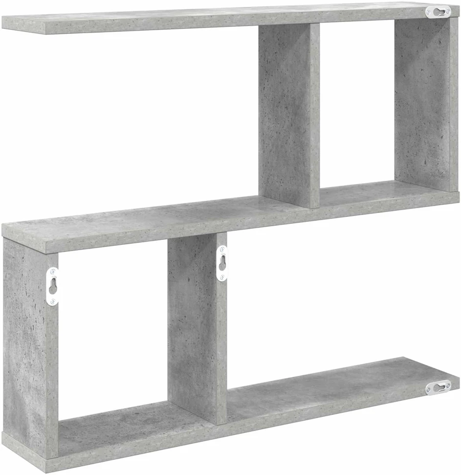 Sieninė lentyna Betono pilka 60 x 12 x 50,5 cm Apdirbta mediena