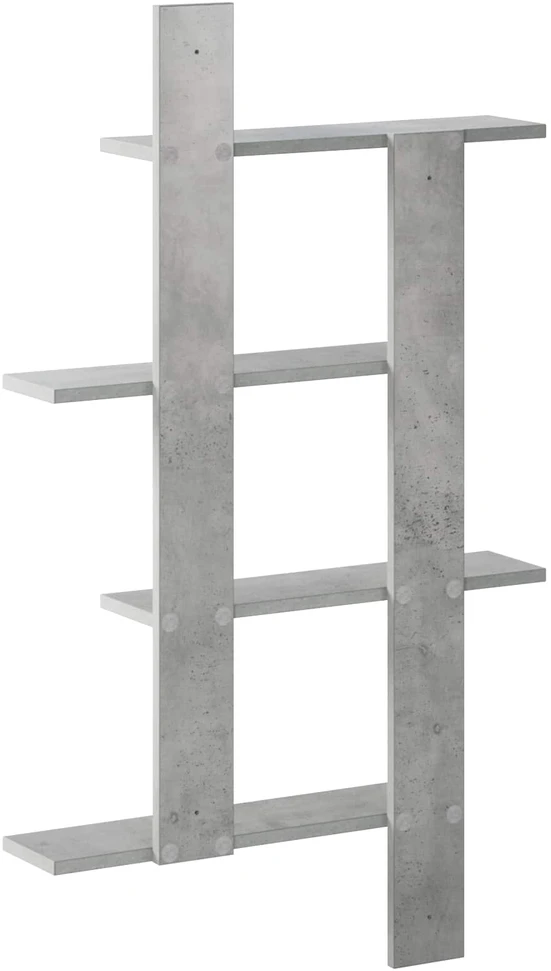 Sieninė lentyna Betono pilka 61 x 13,5 x 105 cm