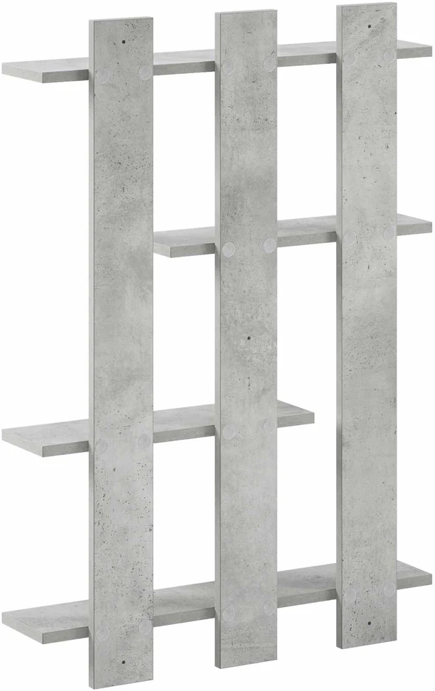 Sieninė lentyna Betono pilka 61 x 13,5 x 88 cm Apdirbta mediena