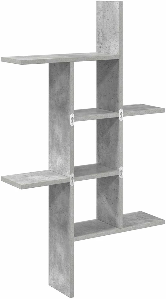 Sieninė lentyna Betono pilka 61 x 15 x 102 cm Apdirbta mediena