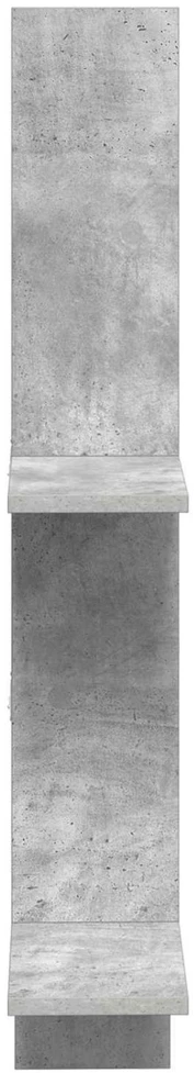 Sieninė lentyna Betono pilka 61 x 15 x 102 cm Apdirbta mediena
