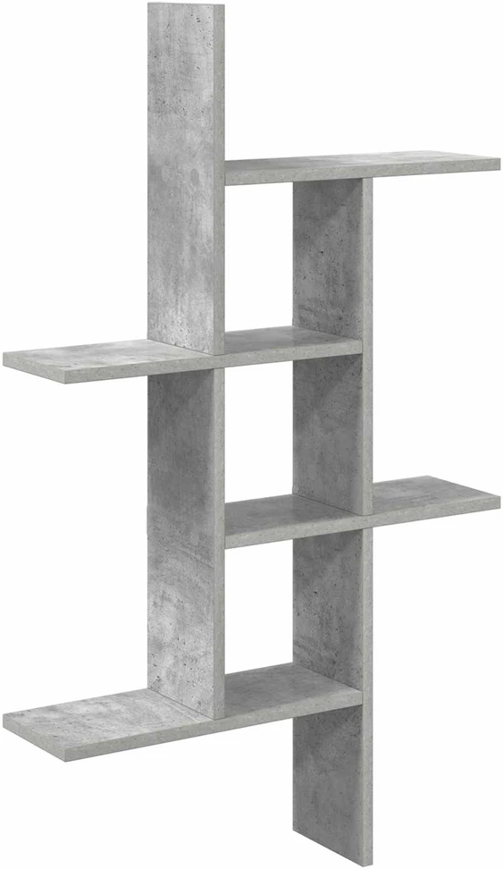 Sieninė lentyna Betono pilka 61 x 15 x 102 cm Apdirbta mediena