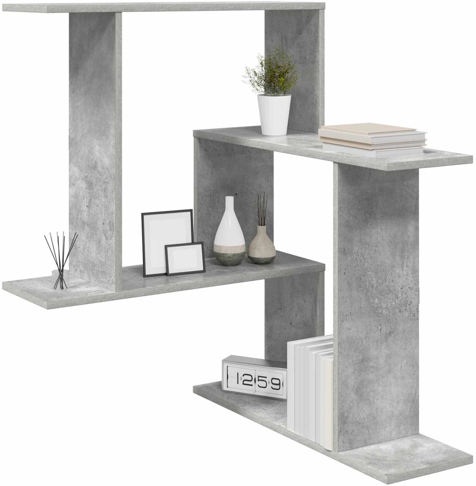 Sieninė lentyna Betono pilka 67 x 67 x 87 cm Apdirbta mediena