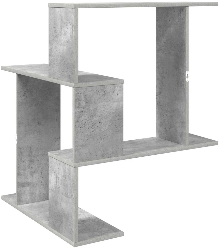 Sieninė lentyna Betono pilka 67 x 67 x 87 cm Apdirbta mediena