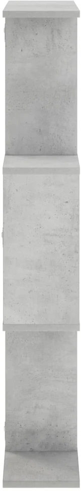 Sieninė lentyna Betono pilka 72 x 17 x 105 cm Apdirbta mediena