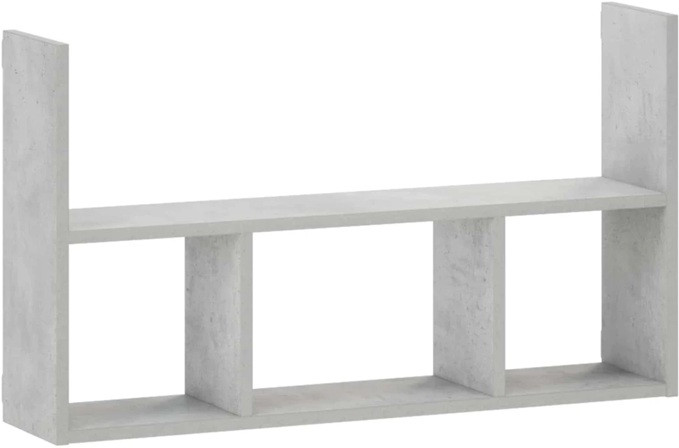 Sieninė lentyna Betono pilka 78.5 x 17 x 45 cm Apdirbta mediena