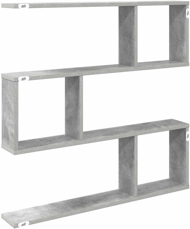 Sieninė lentyna Betono pilka 80 x 12 x 79,5 cm Apdirbta mediena