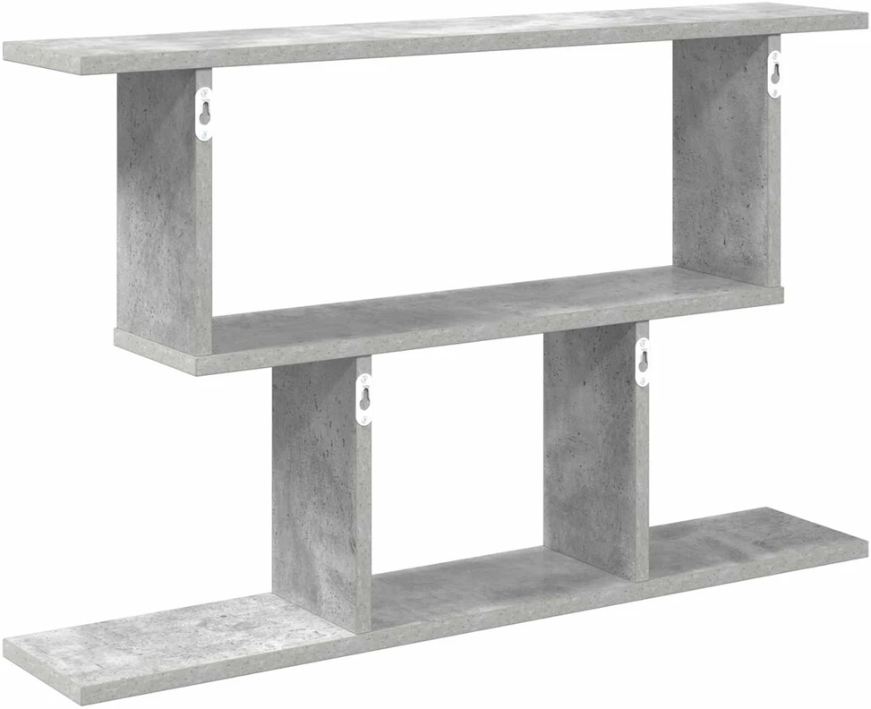 Sieninė lentyna Betono pilka 80 x 15 x 50,5 cm Apdirbta mediena