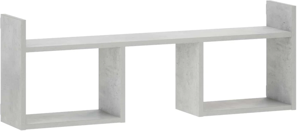 Sieninė lentyna Betono pilka 90 x 17 x 32 cm Apdirbta mediena
