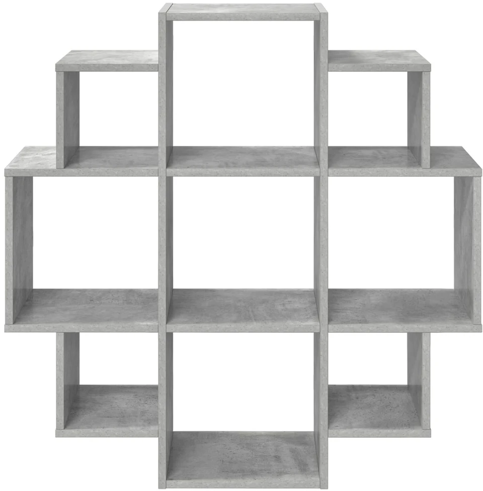 Sieninė lentyna Betono pilka 90 x 25 x 90 cm Apdirbta mediena