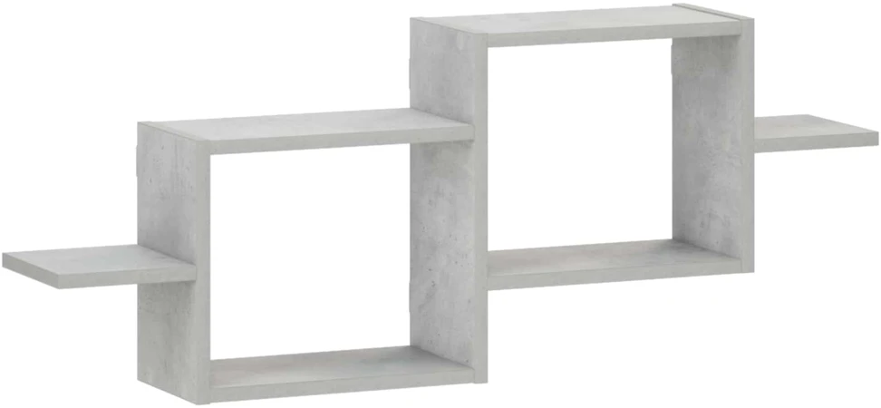 Sieninė lentyna Betono pilka 95 x 17 x 37 cm Apdirbta mediena