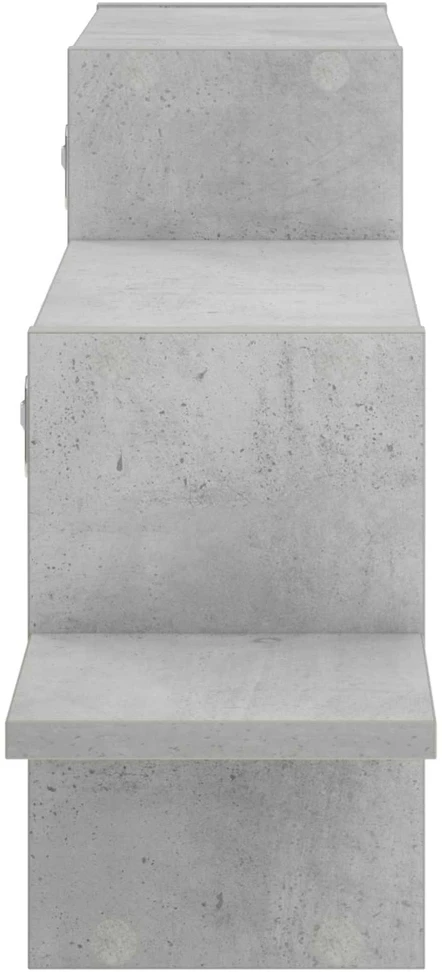 Sieninė lentyna Betono pilka 95 x 17 x 37 cm Apdirbta mediena