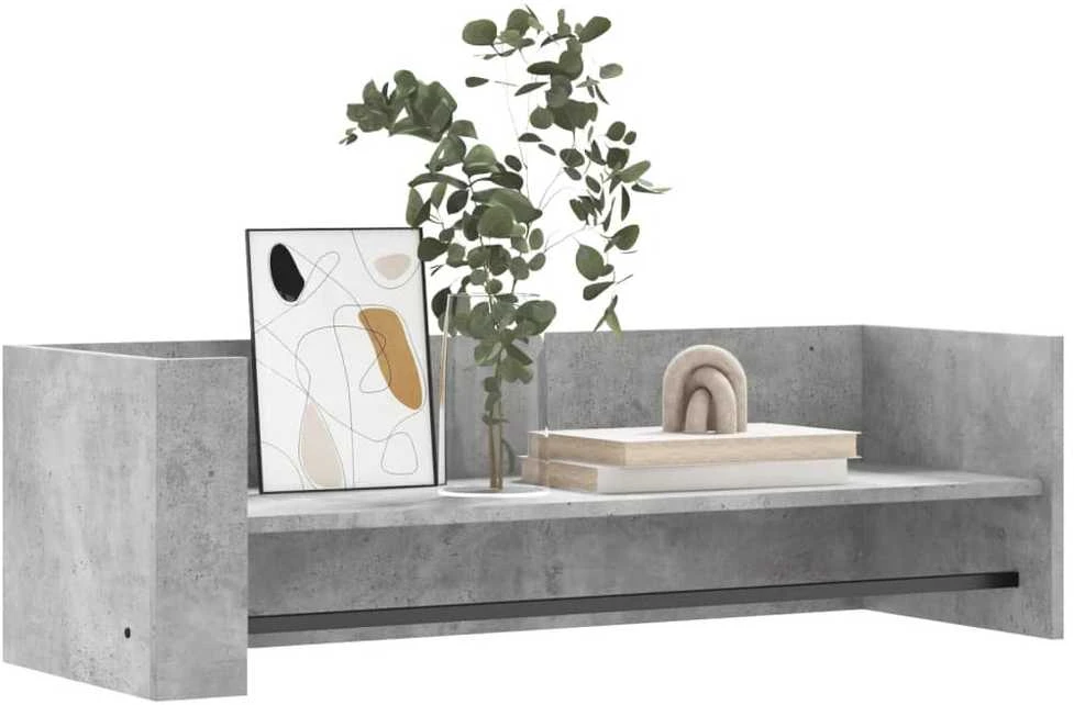 Sieninė lentyna, betono pilkos spalvos, 100x35x30,5cm, MDP