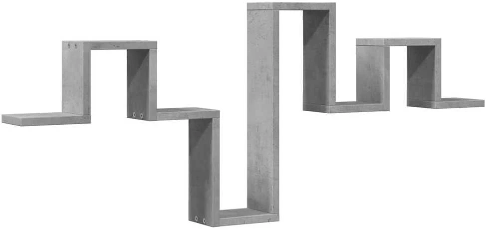 Sieninė lentyna, betono pilkos spalvos, 104,5x10x43cm, MDP