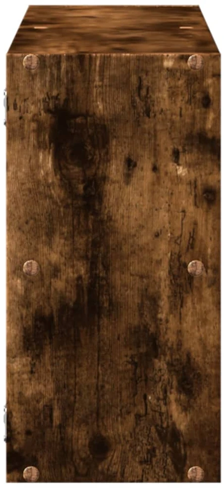 Sieninė lentyna, dūminio ąžuolo, 100x25x50cm, apdirbta mediena
