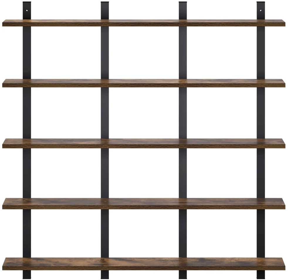 Sieninė lentyna Dūminio ąžuolo 102 x 13,5 x 102 cm