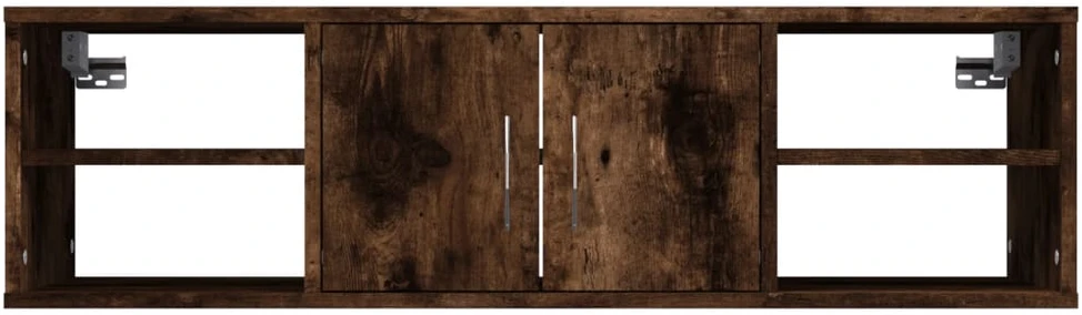 Sieninė lentyna, dūminio ąžuolo, 102x30x29cm, apdirbta mediena
