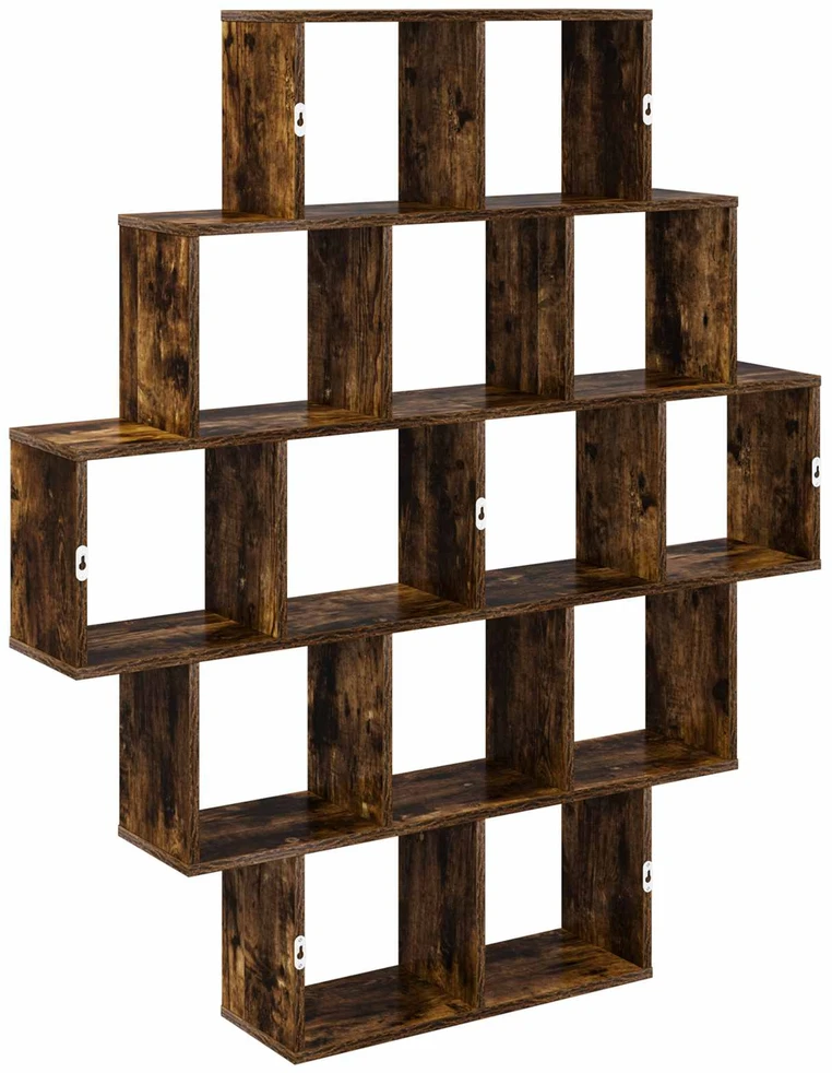 Sieninė lentyna Dūminio ąžuolo 120 x 20 x 136 cm
