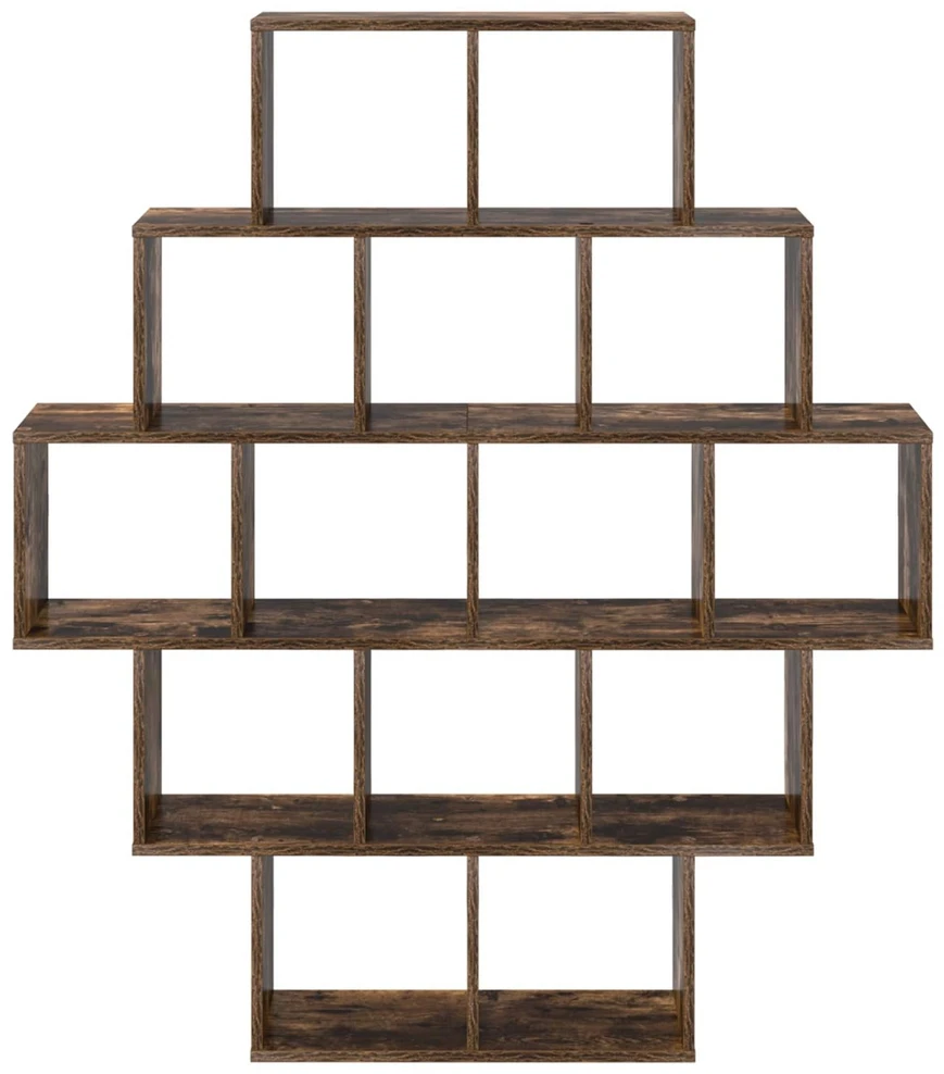 Sieninė lentyna Dūminio ąžuolo 120 x 20 x 136 cm