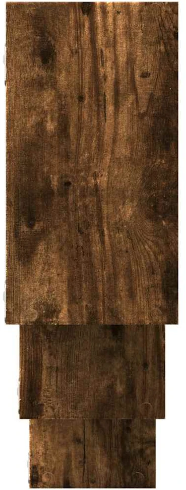 Sieninė lentyna, dūminio ąžuolo, 159x18x66cm, apdirbta mediena