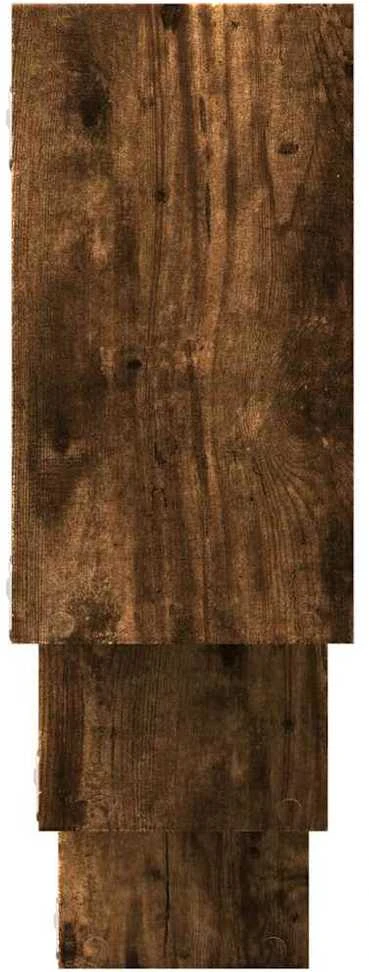 Sieninė lentyna, dūminio ąžuolo, 159x18x66cm, apdirbta mediena