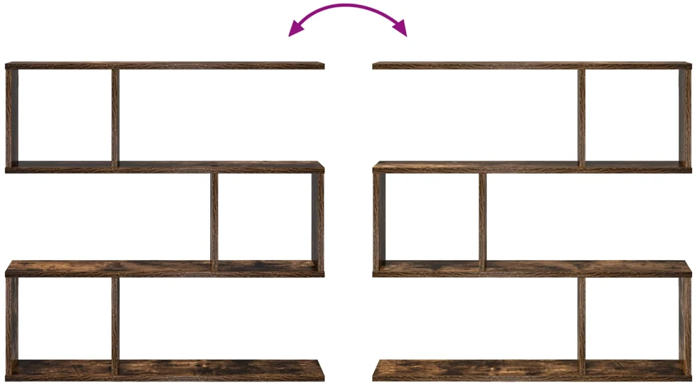 Sieninė lentyna Dūminio ąžuolo 80 x 12 x 79,5 cm
