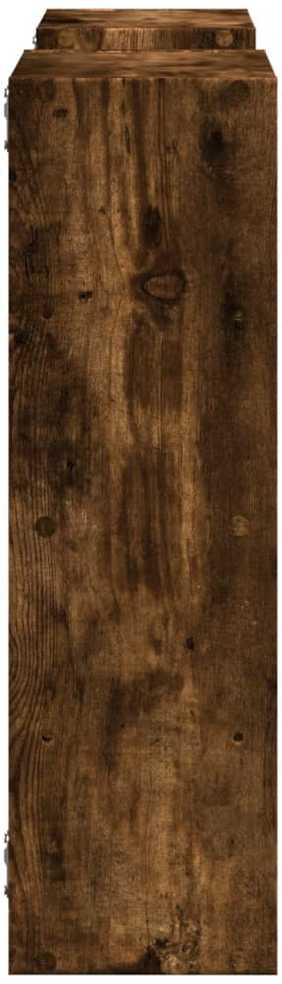 Sieninė lentyna, dūminio ąžuolo, 96x18x60cm, apdirbta mediena