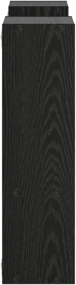 Sieninė lentyna Juoda 100 x 17 x 60 cm Apdorota mediena