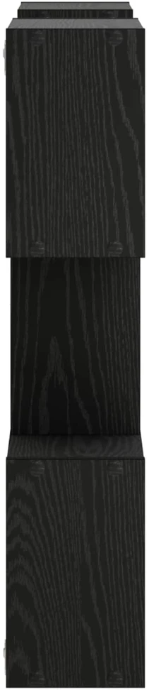 Sieninė lentyna Juoda 103 x 17 x 80 cm Apdirbta mediena