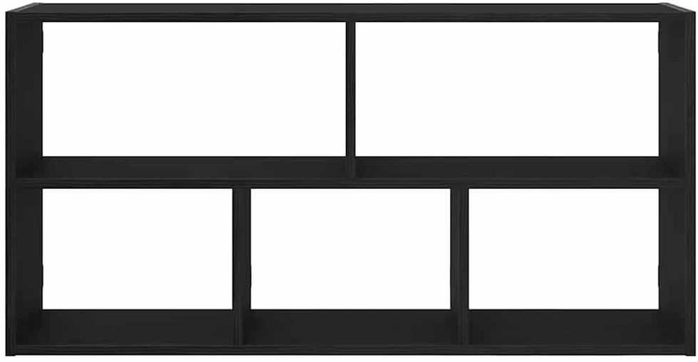 Sieninė lentyna, juodo ąžuolo spalvos, 100x25x50cm, inžinerinė mediena
