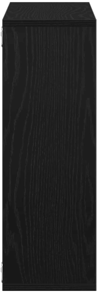 Sieninė lentyna, juodo ąžuolo spalvos, 104x20x58,5 cm, inžinerinė mediena
