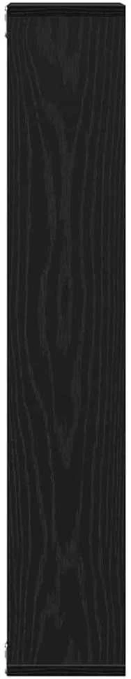 Sieninė lentyna, juodo ąžuolo spalvos, 36x16x90cm, inžinerinė mediena
