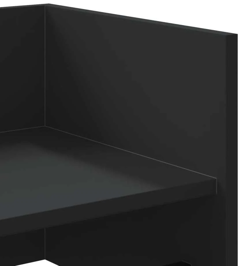Sieninė lentyna, juodos spalvos, 100x35x30,5cm, MDP